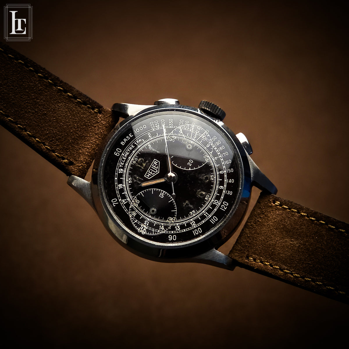 Cronografo Heuer galvanico argento Ref. 347