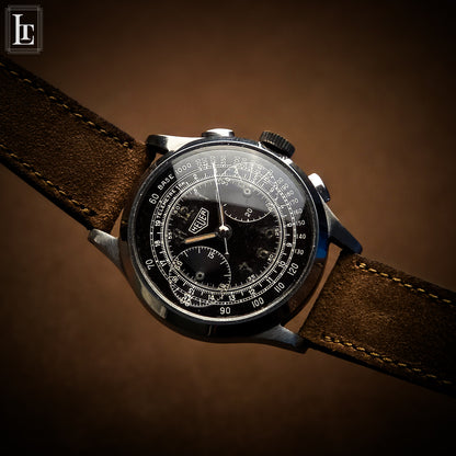 Cronografo Heuer galvanico argento Ref. 347