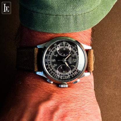 Cronografo Heuer galvanico argento Ref. 347