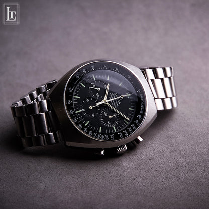 Omega Speedmaster Mark II, ref. 145.014, 1970, vista di tre quarti