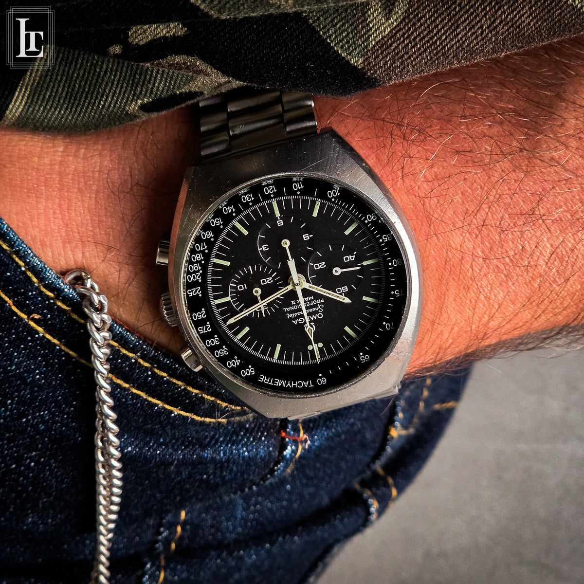 Omega Speedmaster Mark II, ref. 145.014, 1970, al polso