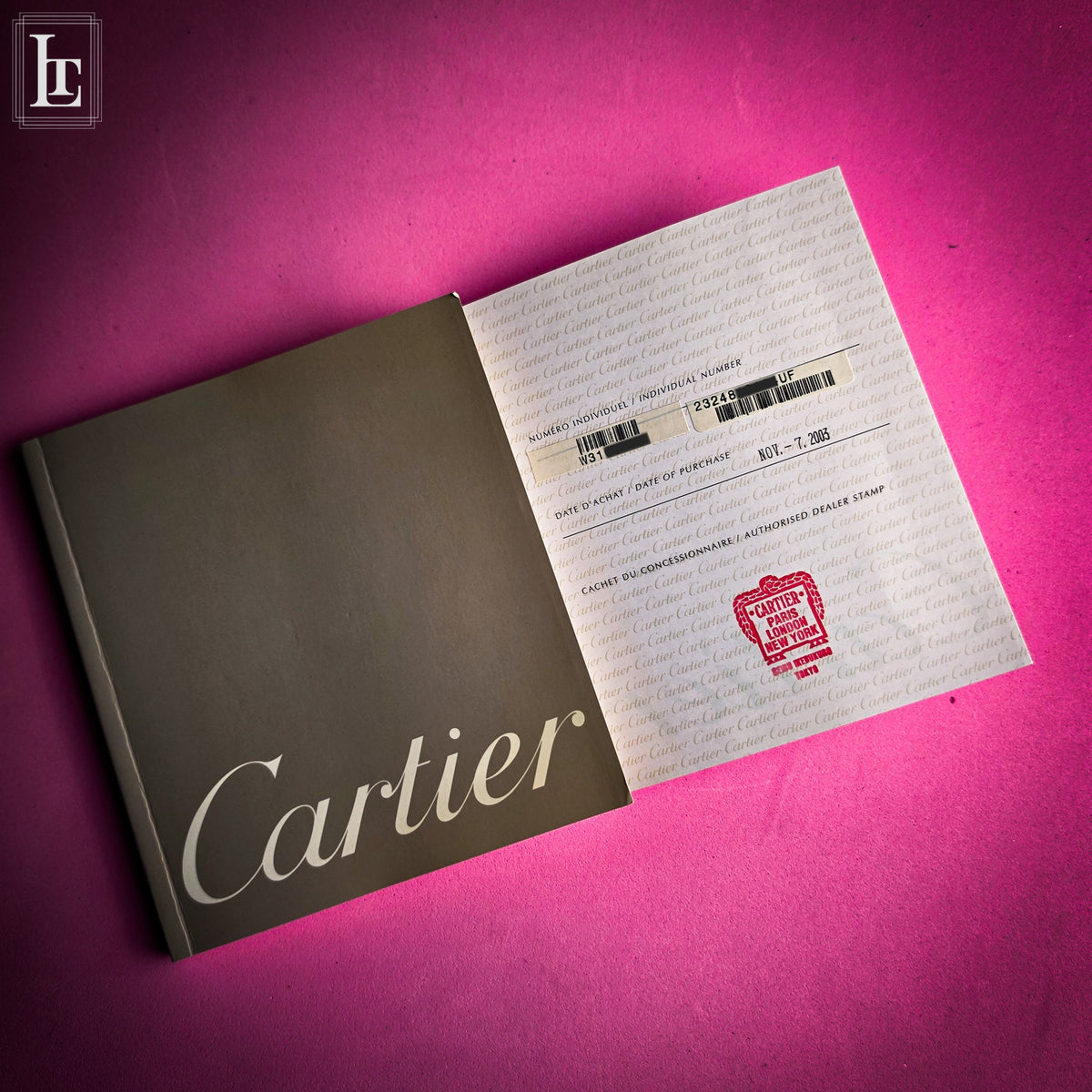 Cartier Pasha C Ref. 2324 Pink MoP, 2003, documenti e certificati