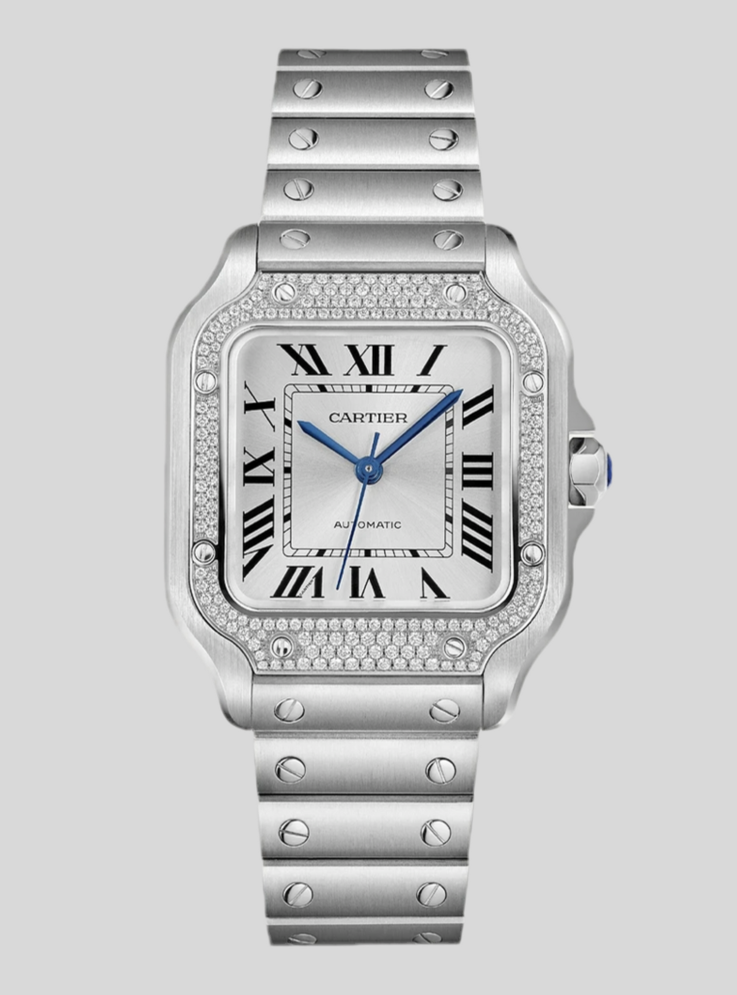 Cartier Santos Automatic brilliant-cut diamonds
