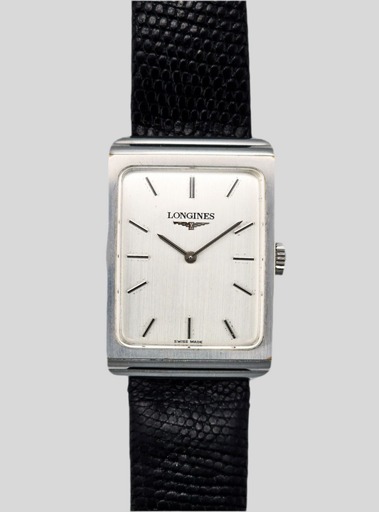 Longines rettangolare acciaio NOS