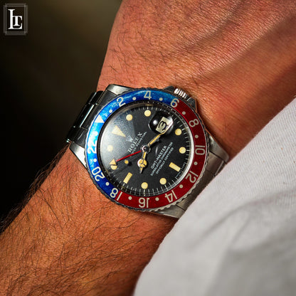 Rolex GMT Master 1675 "Long E" b&p