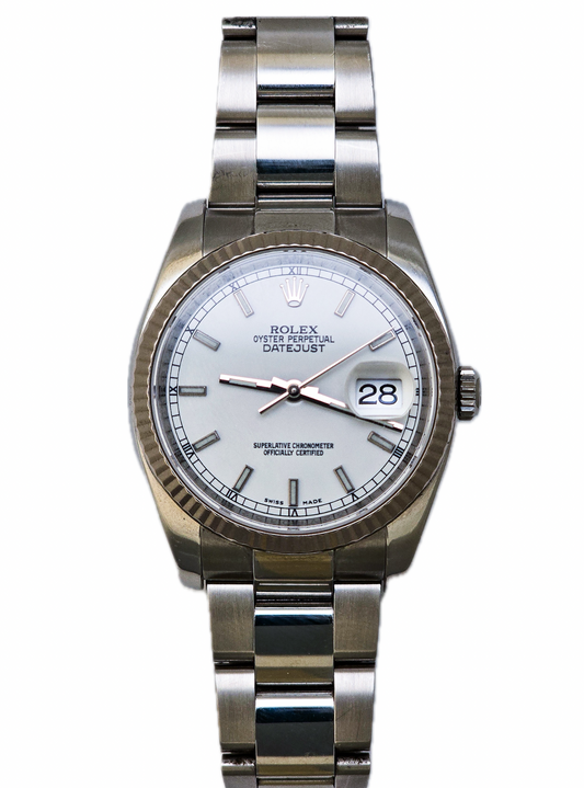 Rolex Datejust 116234 b&p white