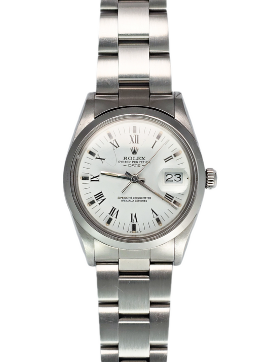 Rolex Date ref.15000 white roman