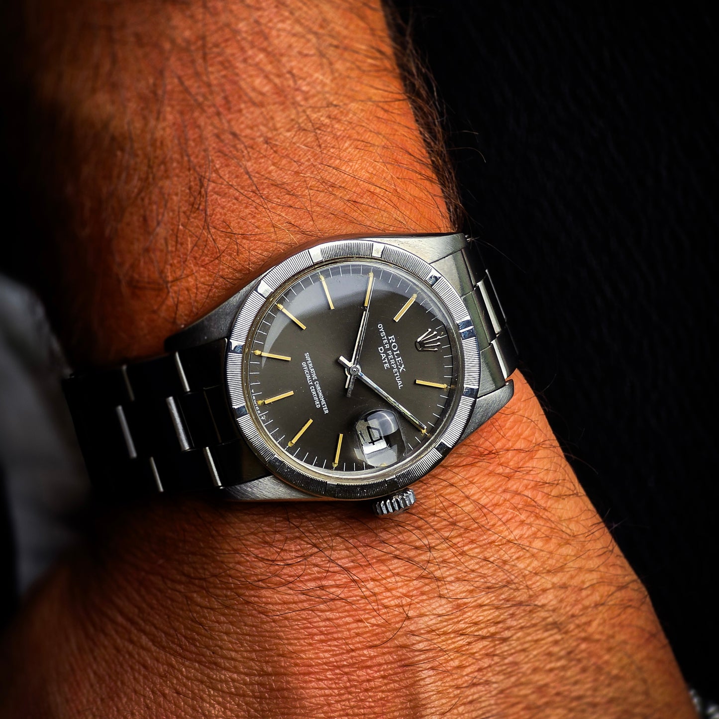 Rolex Date Engine Bezel 1501 grigio