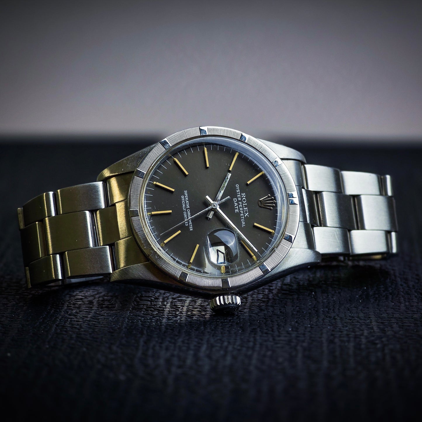 Rolex Date Engine Bezel 1501 grigio
