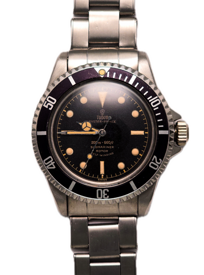 Tudor Submariner 7928 minuteria chiusa cornino gilt exclamation point