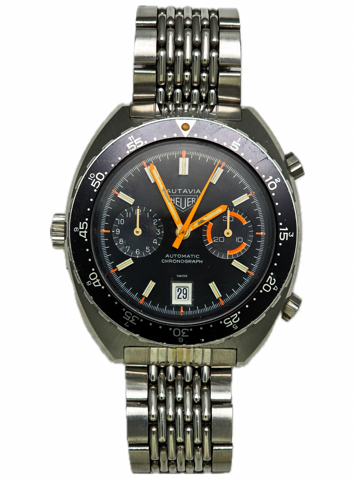 Heuer Autavia  Chronograph “Orange Boy” black