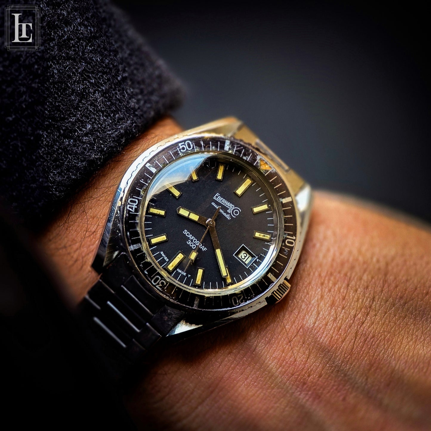 Eberhard Scafograf 300 bracciale e scatola 