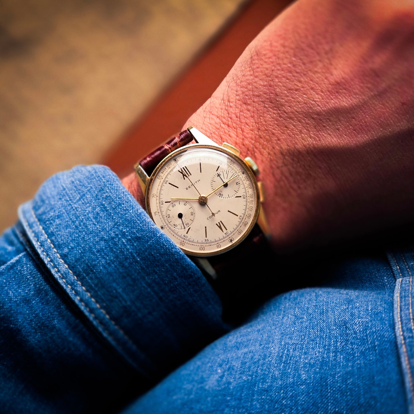 Zenith Chronograph Compur Sandwich 18k