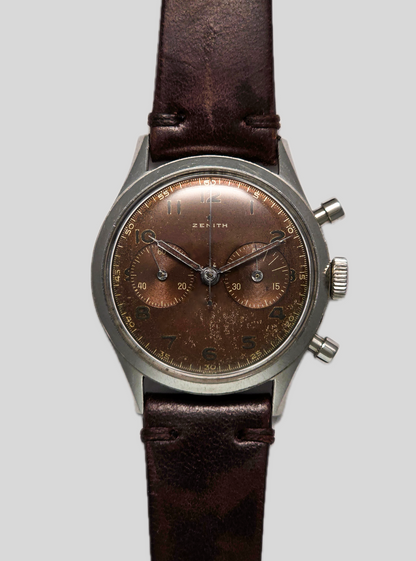 Zenith cronografo EP militare marrone 