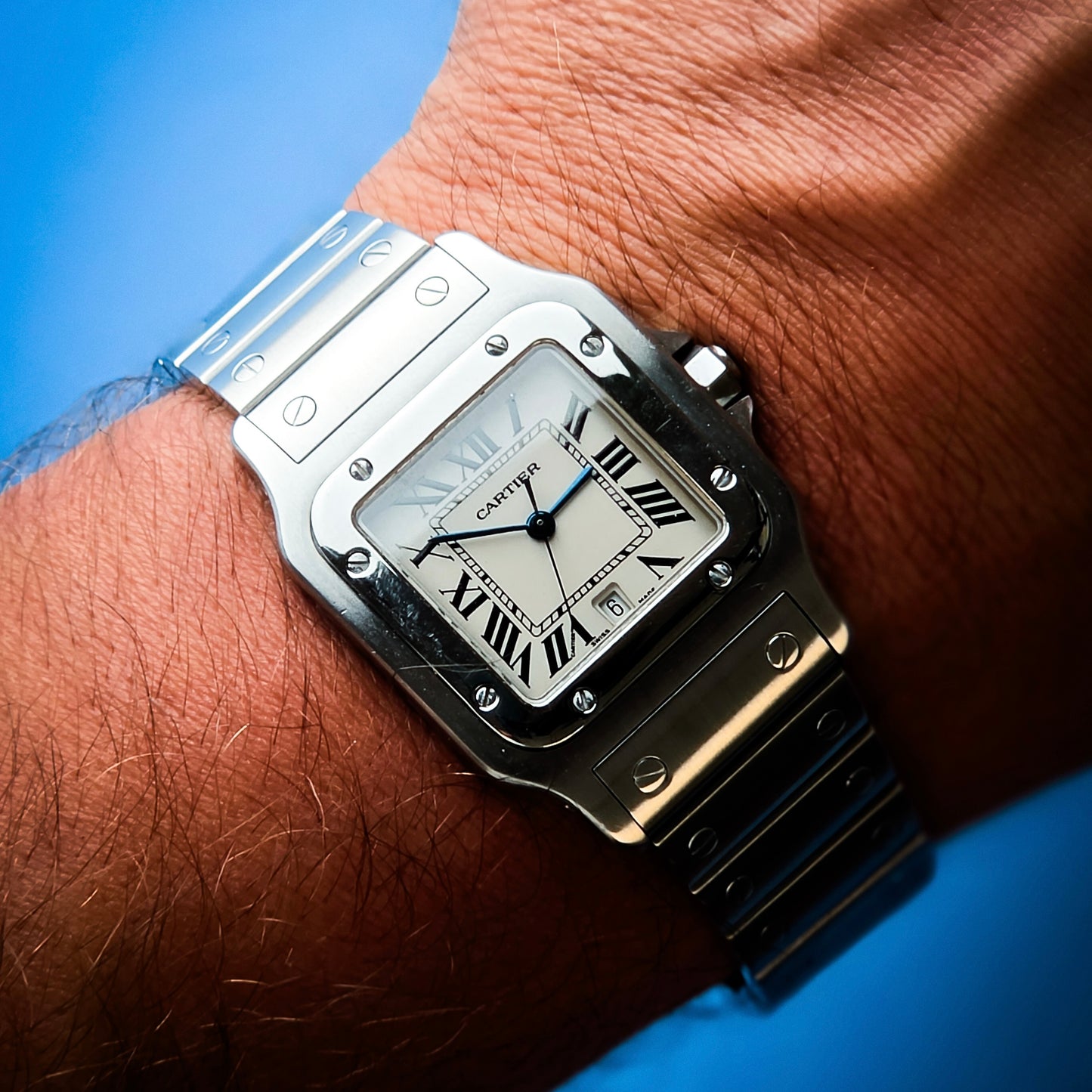 Cartier Santos Galbée Ref. 1564 Argento