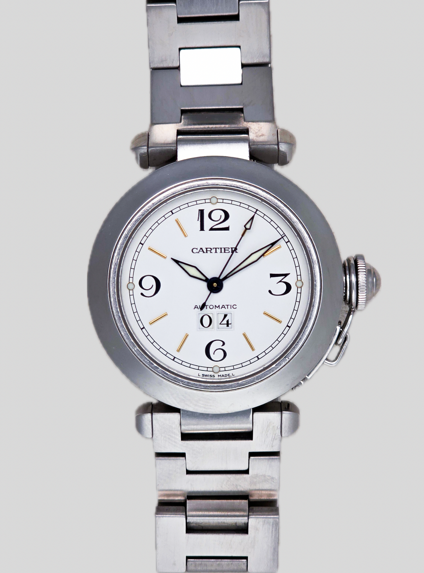 Cartier Pasha Ref. 2475 Gran Data white