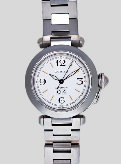 Cartier Pasha Ref. 2475 Gran Data white