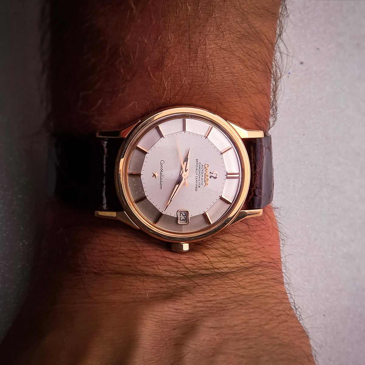 Omega Constellation Piepan 18k rose gold