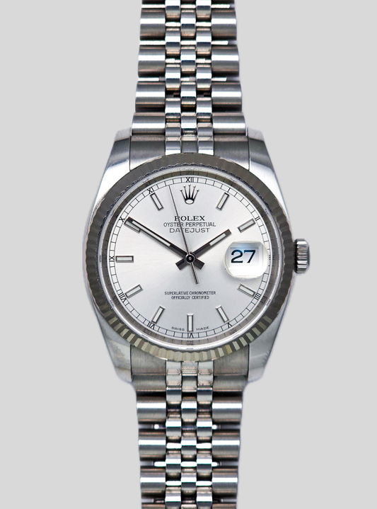 Rolex Datejust 116234 b&p white