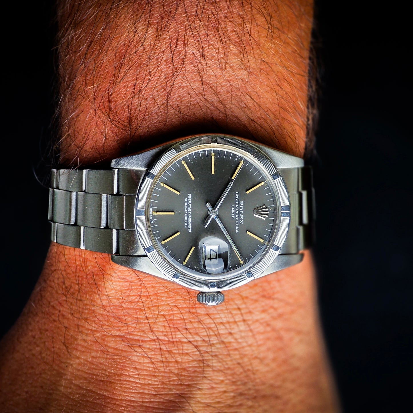 Rolex Date Engine Bezel 1501 grigio