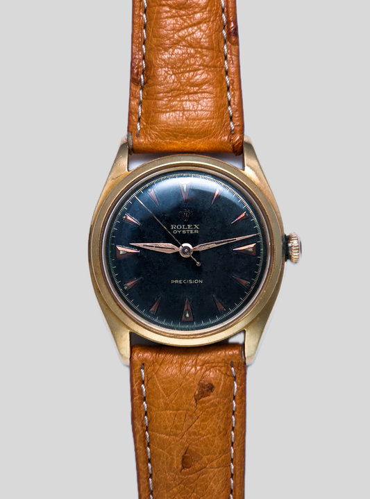 Rolex Precision Ref. 4365 nero oro rosa 18k