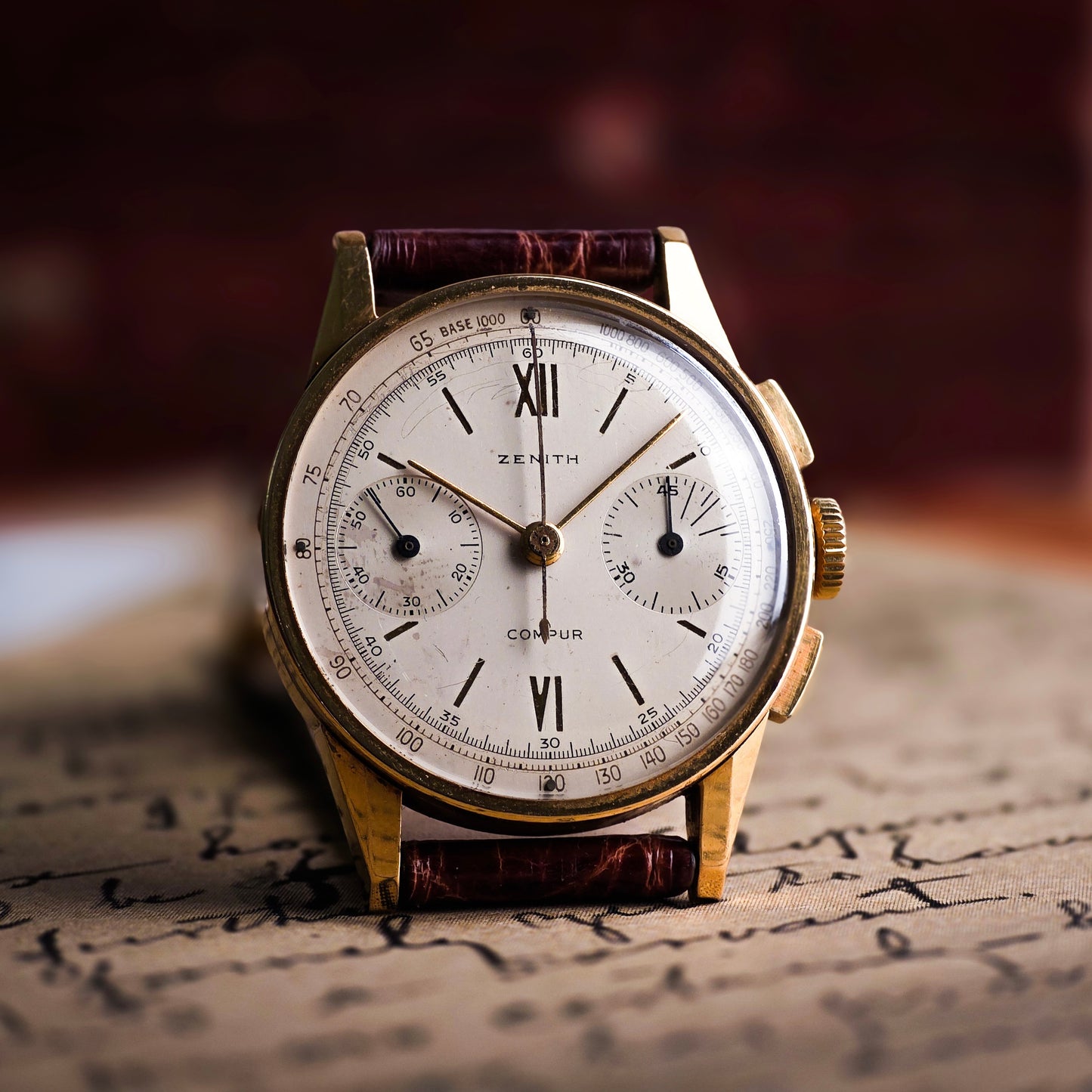 Zenith Chronograph Compur Sandwich 18k