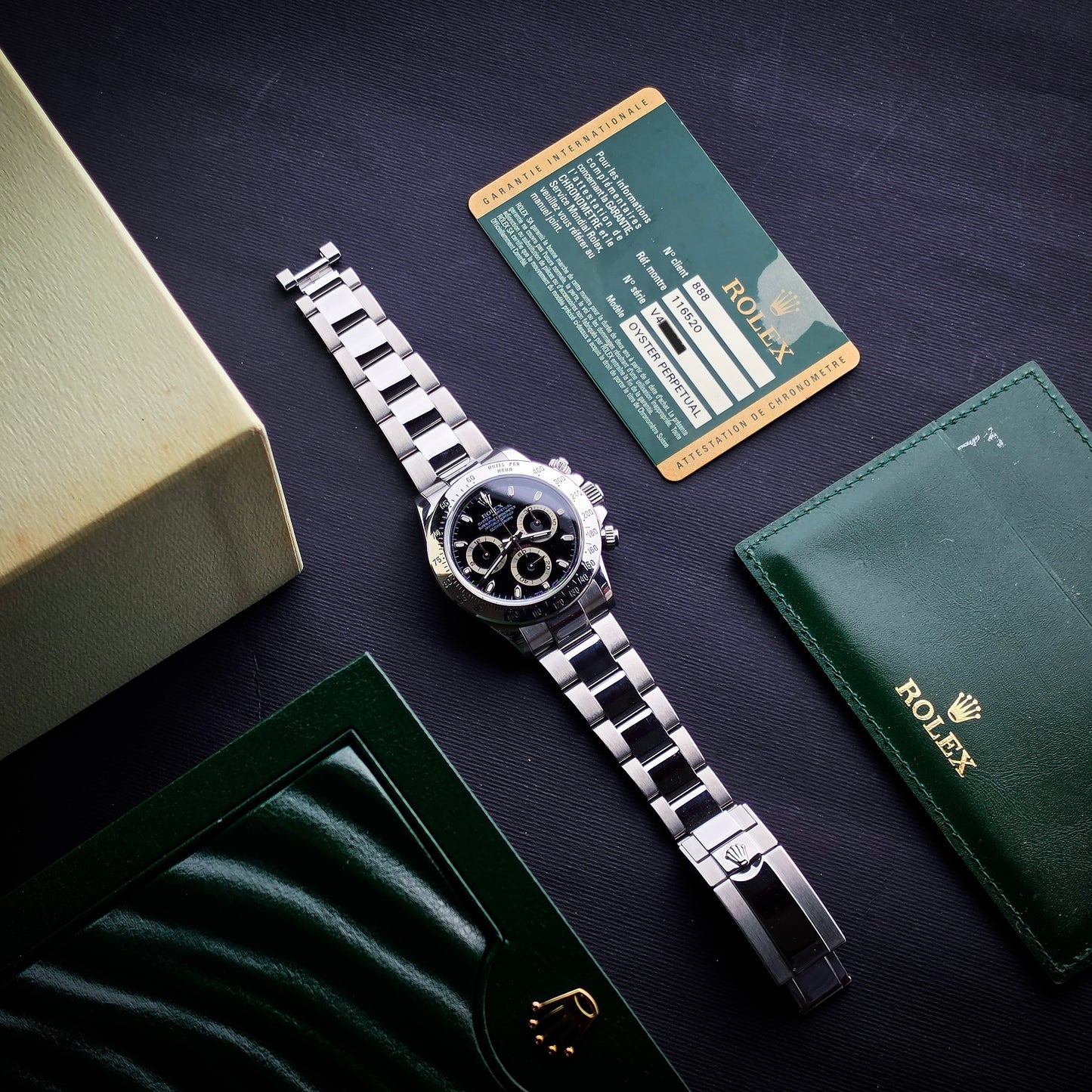 Rolex Daytona 116520 Black Card&Box