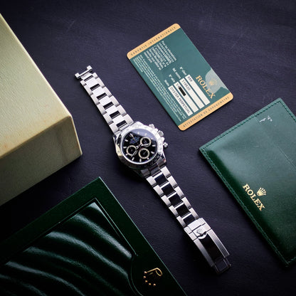 Rolex Daytona 116520 Black Card&Box