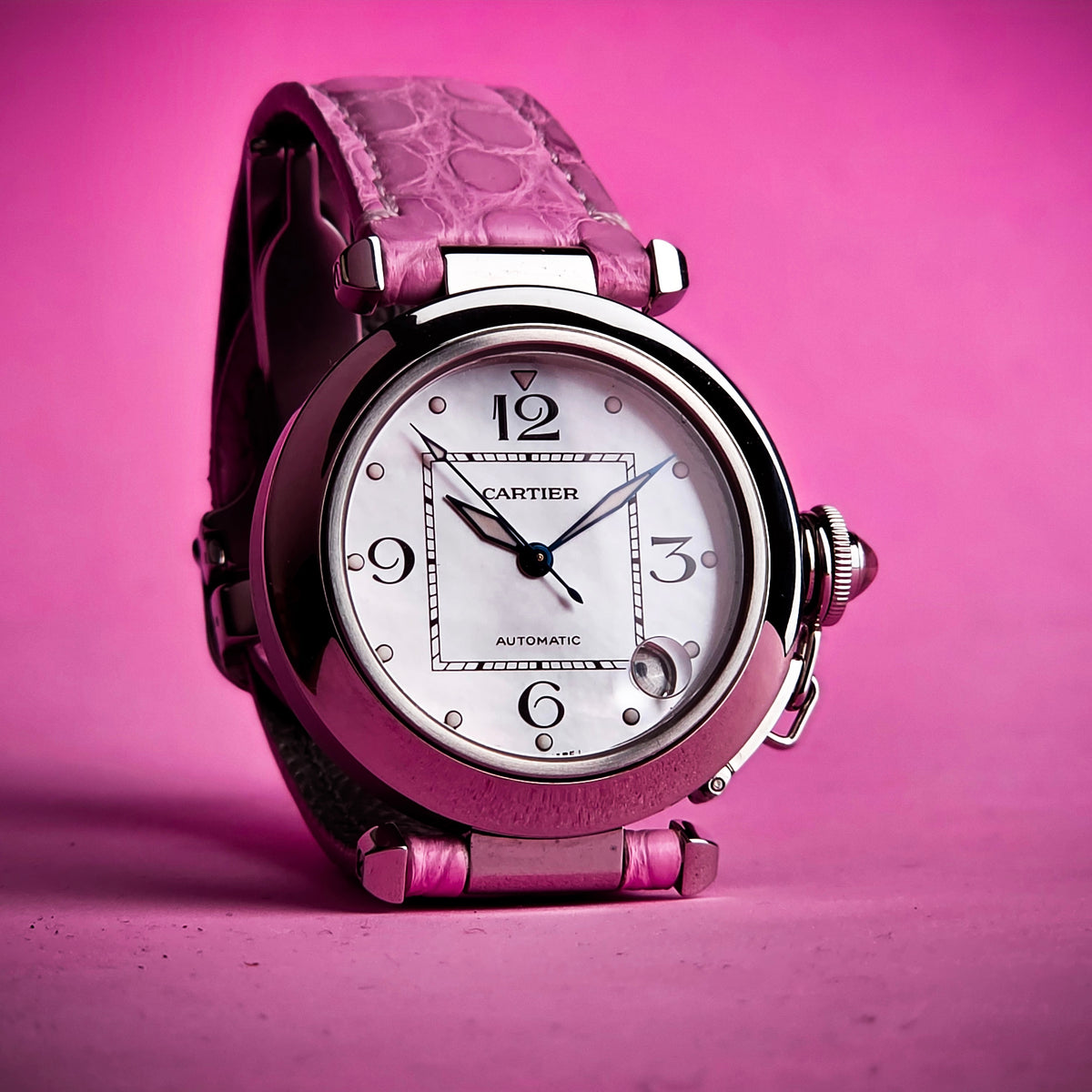 Cartier Pasha C Rif. 2324 Madreperla rosa