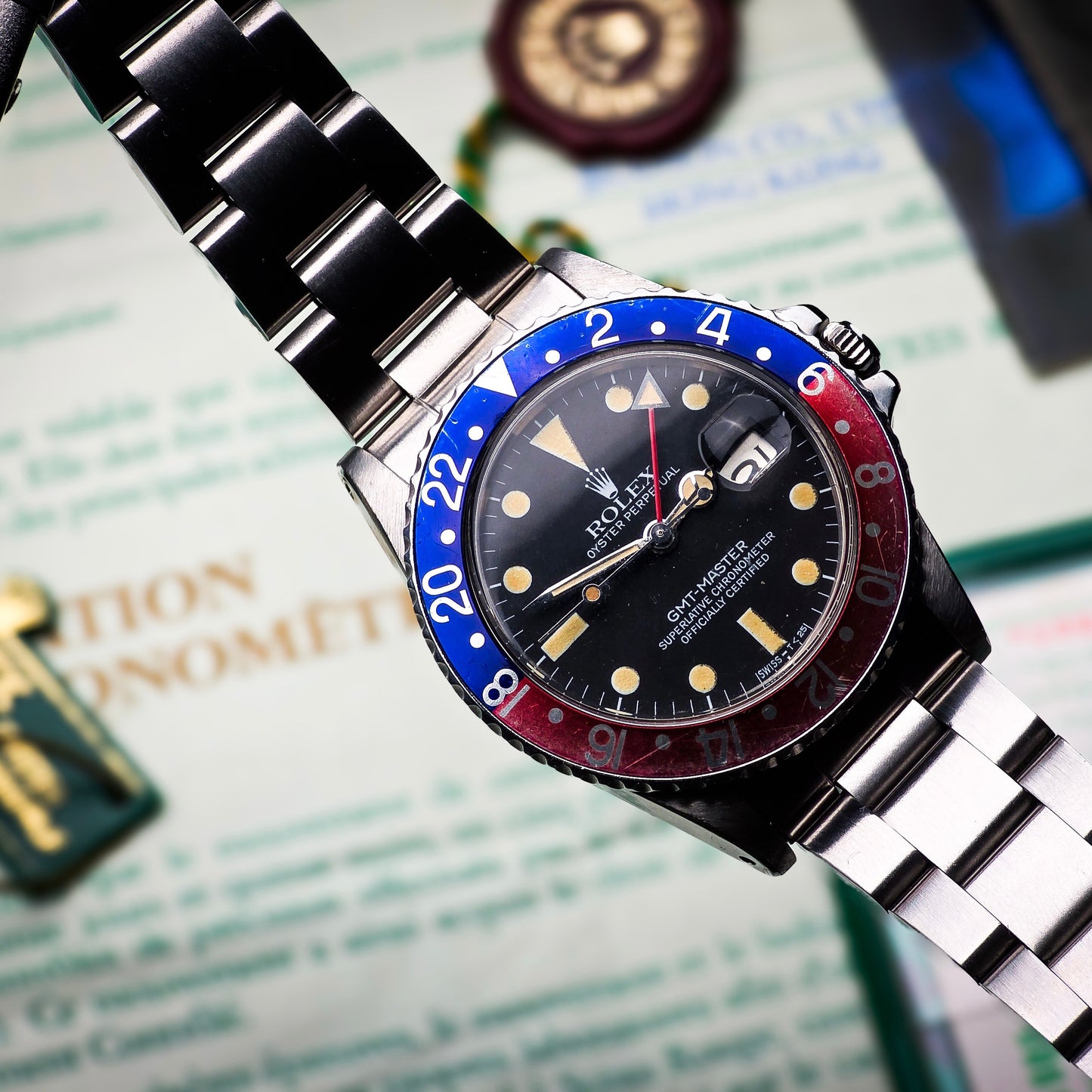 Rolex GMT Master 16750 Pepsi b&p