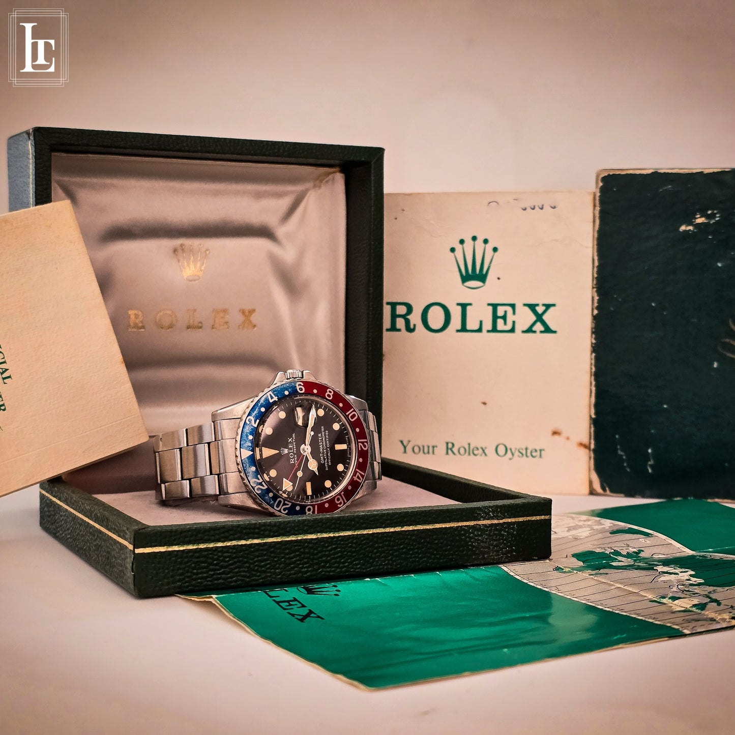 Rolex GMT Master 1675 "Long E" b&p