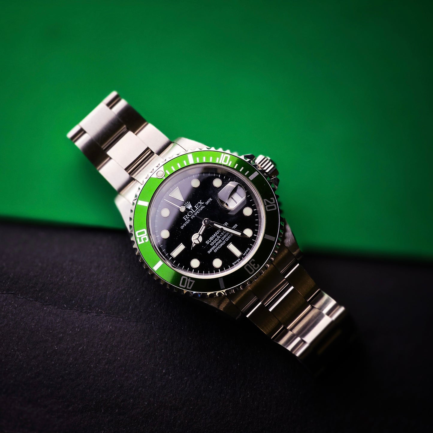 Rolex Submariner 16610 LV "Kermit" fat 4