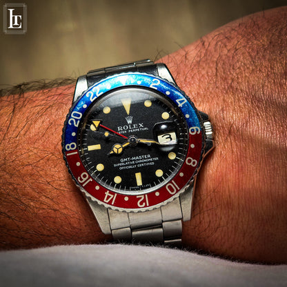 Rolex GMT Master 1675 "Long E" b&p