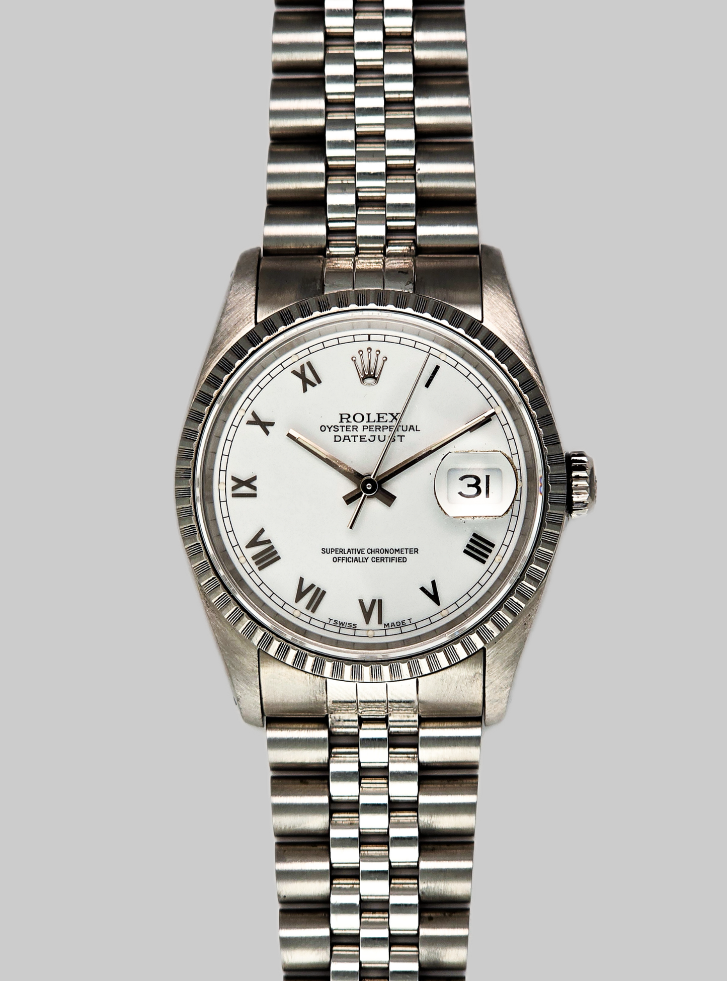 Rolex Datejust 16220 White Roman