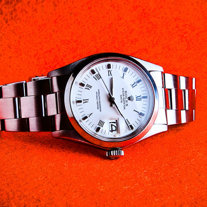 Rolex Date ref.1500 White Roman