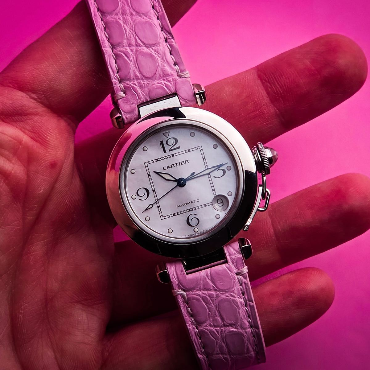 Cartier Pasha C Rif. 2324 Madreperla rosa