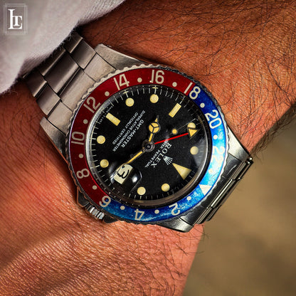 Rolex GMT Master 1675 "Long E" b&p