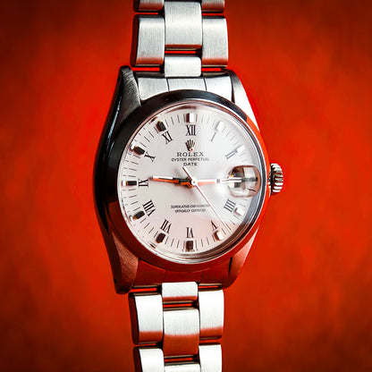 Rolex Date ref.1500 White Roman