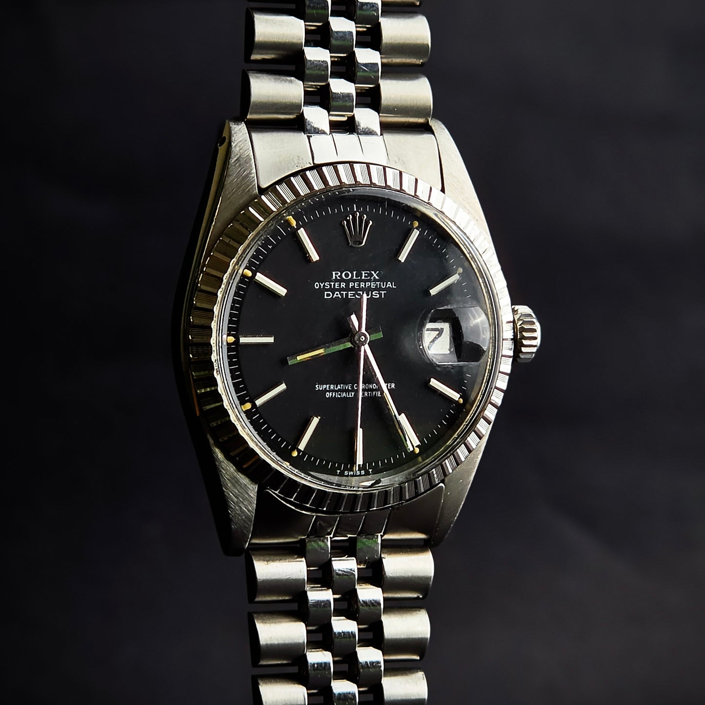 Rolex Datejust 1603 black Full Set