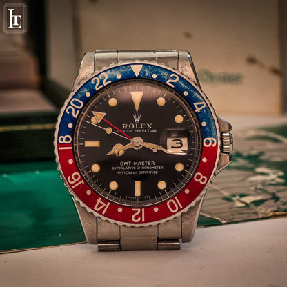 Rolex GMT Master 1675 "Long E" b&p