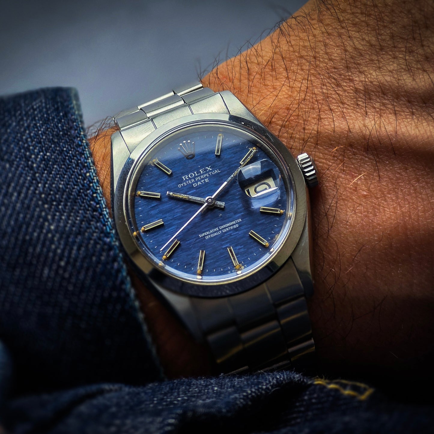 Rolex Date ref.1500 “quadrante jeans”