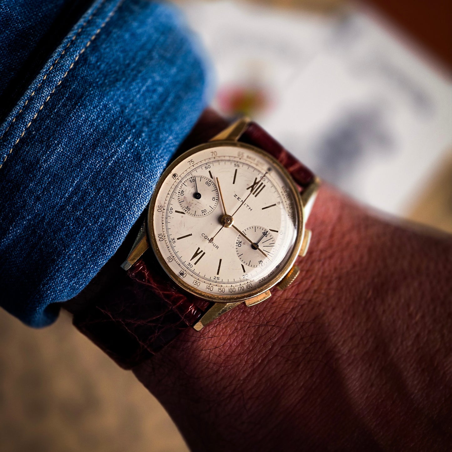 Zenith Chronograph Compur Sandwich 18k
