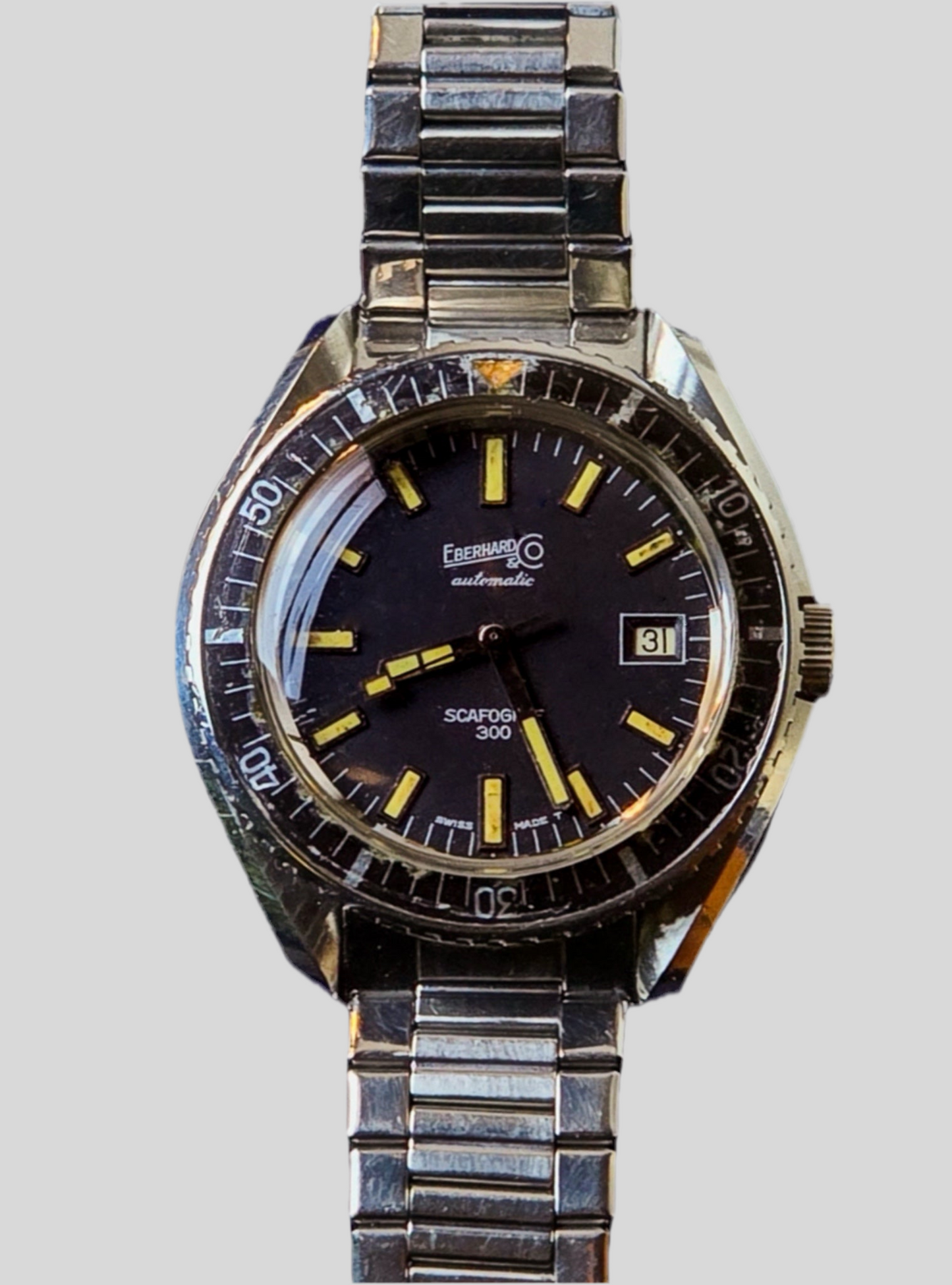 Eberhard Scafograf 300 bracciale e scatola 