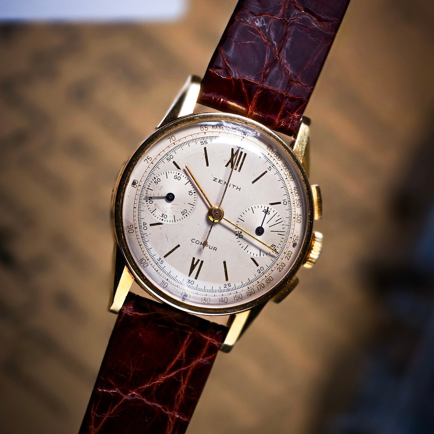 Zenith Chronograph Compur Sandwich 18k