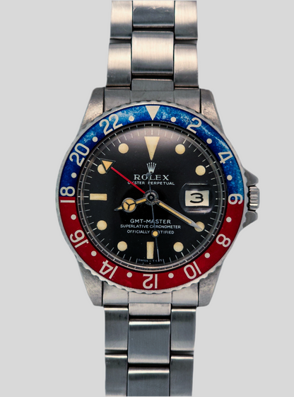 Rolex GMT Master 1675 "Long E" b&p