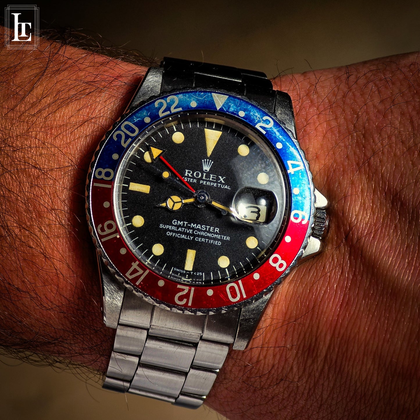 Rolex GMT Master 1675 "Long E" b&p