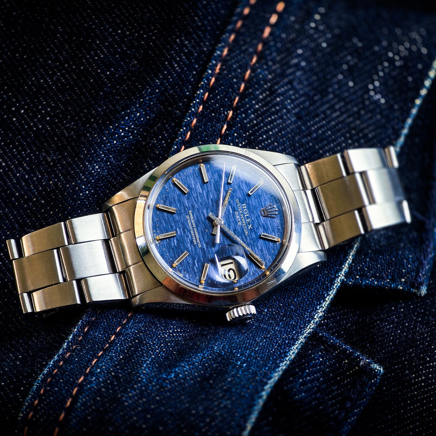Rolex Date ref.1500 “quadrante jeans”