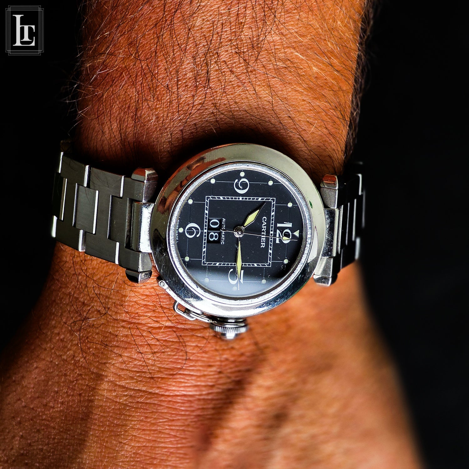 Cartier / 自動巻腕時計/--/2475// Cartier Pasha Ref. 2475 Gran Data black – Luxo Time Firenze