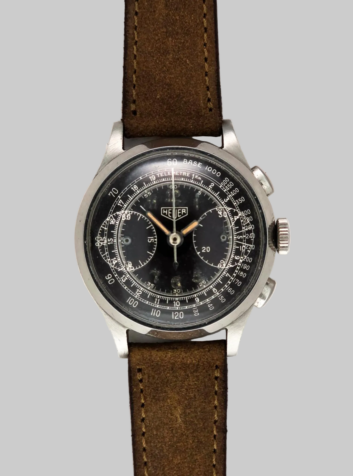 Cronografo Heuer galvanico argento Ref. 347