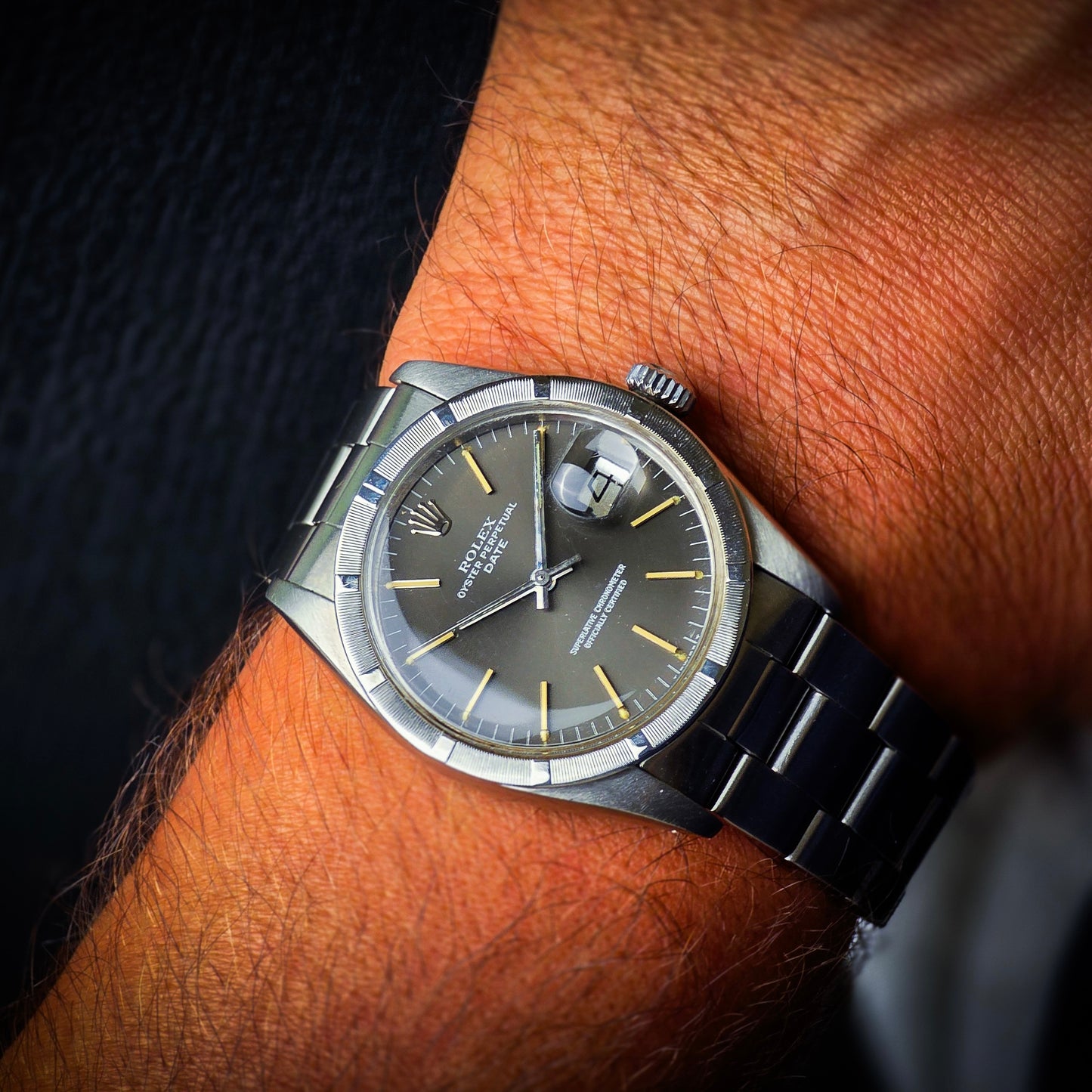 Rolex Date Engine Bezel 1501 grigio